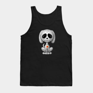 Dark Zombie Sugar Skull Puppy Dog Tank Top